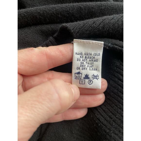 Lilly Pulitzer Sweater Womens Size XL Black Stretch V-Neck Long Sleeve Preppy - Picture 4 of 8